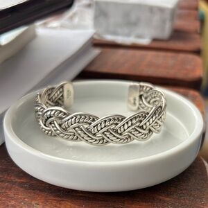Sterling Silver Braided Cuff Bracelet